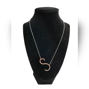 Letter S Silver Plated Chain